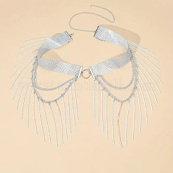 Alloy Crystal Rhinestone Layered Tassel Waist Belly Chains for Women&nbsp;FS-WGA9AD1-01