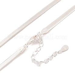 925スターリングシルバースネークチェーンネックレス  銀  15.35インチ（39cm）&nbsp;NJEW-P300-01A-S