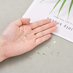 925スターリングシルバー製スタッドピアスパーツ  スタンプ925個付きイヤリングポスト  銀  11.5mm  トレイ：5mm  ピン：0.8mm&nbsp;X-STER-K167-045D-S