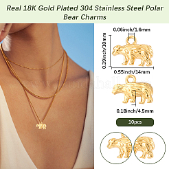 10Pcs 304 Stainless Steel Charms&nbsp;STAS-BBC0010-84