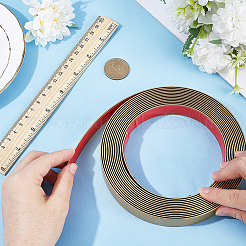 PVCプラスチックエッジバンディング  DIYテーブル用の粘着ベニヤエッジトリム  戸棚  家具  装飾トリム  マットゴールドカラー  20x1.5mm  約5m /ロール&nbsp;DIY-WH0349-140C