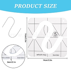 Transparent Acrylic Sewing Template&nbsp;DIY-GF0002-89