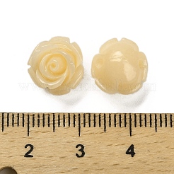 合成サンゴ刻まれたビーズ  染め  花  モカシン  11.5x11.5x8.5mm  穴：1.2mm&nbsp;CORA-H003-01A-06