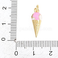 Brass Micro Pave Clear Cubic Zirconia Pendants&nbsp;KK-H273-19G