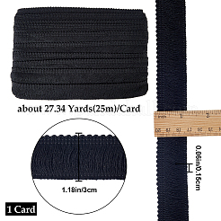 チロリアンテープ  カーテン飾り  マスクと衣装のアクセサリー  ブラック  1-1/8インチ（30mm）&nbsp;OCOR-WH0085-27B-01
