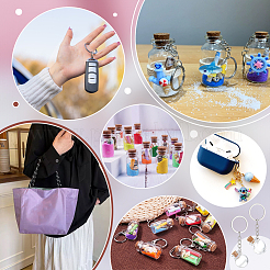10Pcs 10 Styles Mini Glass Wishing Bottle Pendant Decorations&nbsp;KEYC-NB00033