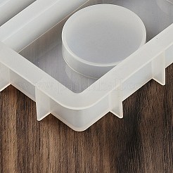 DIY シリコンホルダー型  レジン型  粘土工芸の金型ツール  ホワイト  長方形  180x110x25mm  内径：38mm&nbsp;SIMO-Z002-01A