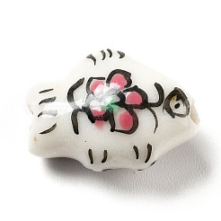 Handmade Printed Porcelain Beads&nbsp;PORC-F005-03D