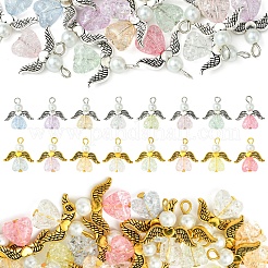 30Pcs Angel Acrylic & Glass Pendant&nbsp;PALLOY-FZ00016