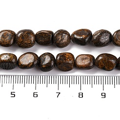 天然石ブロンザイトビーズ連売り  ナゲット  タンブルストーン  7~12x6~8x5~7mm  穴：1mm  約43~44個/連  15.47~15.63''（39.3~39.7センチメートル）&nbsp;G-G146-A18-01