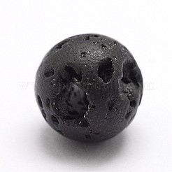 天然溶岩岩ビーズ連売り  ラウンド  8~9mm  穴：2.5mm  約46~49個/連  15&nbsp;X-G-A163-03-8mm