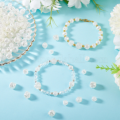 300個3スタイルイミテーションパールアクリルビーズ  花  ホワイト  7~11x7.5~11.5x7.7~11mm  穴：1.2~2.8mm  100個/スタイル&nbsp;OACR-GA0001-20