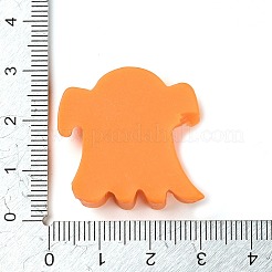 ゴースト ハロウィーン 不透明樹脂 デコデン カボション  ハロウィーンジュエリークラフト  ダークオレンジ  27.5x28x8.5mm&nbsp;RESI-R446-01N