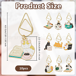 10Pcs Metal Paper Clips&nbsp;AJEW-OC00029