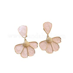 Flower Alloy Enamel Dangle Stud Earrings&nbsp;FS-WG81B6C-01