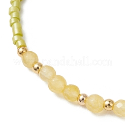 12Pcs Glass Seed Bead & Natural Mixed Gemstone Beads Bracelets for Women&nbsp;BJEW-MZ00311