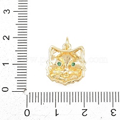 Brass Micro Pave Cubic Zirconia Pendants&nbsp;KK-D258-37G-01