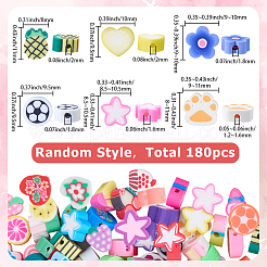 180Pcs 9 Styles Handmade Polymer Clay Beads&nbsp;CLAY-SC0002-56