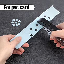 合金製手動穴あけパンチ  プラスチック製のハンドル付き  プラチナ  127x52x18.5mm&nbsp;TOOL-WH0005-55