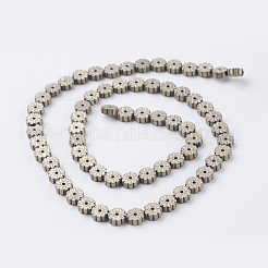PVD Vacuum Plating Electroplate Non-magnetic Synthetic Hematite Beads Strands&nbsp;G-F534-K