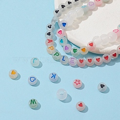 6 Style Luminous Acrylic & Transparent Plastic Beads&nbsp;MACR-FS0001-24