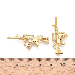 304ステンレスペンダント  狙撃銃の形状  イオンプレーティング（ip）  18KGP本金メッキ  14.5x38x4mm  穴：1.8mm&nbsp;STAS-N114-67G