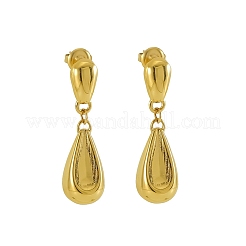 304 Stainless Steel Teardrop Dangle Stud Earrings&nbsp;EJEW-S279-04G