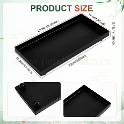 鉄製のジュエリートレイ  長方形  ブラック  230x112x34.5mm  内径：228x110mm&nbsp;AJEW-WH0455-263