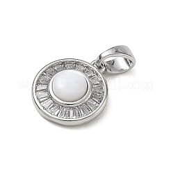 Brass Pave Clear Cubic Zirconia Charms&nbsp;CU-CBA746B-01P