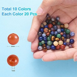 140Pcs 7 Style Natural Gemstone Beads&nbsp;G-SZ0002-06