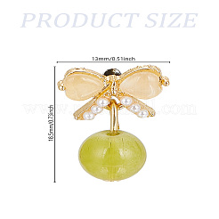1 Pair Zinc Alloy Glass Dangle Stud Earrings&nbsp;EJEW-LP0007-045