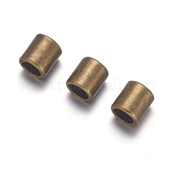 チベット風合金ビーズ  カドミウムフリー＆ニッケルフリー＆鉛フリー  コラム  アンティークブロンズカラー  9x8mm  穴：6mm&nbsp;X-TIBEP-A101917-AB-FF