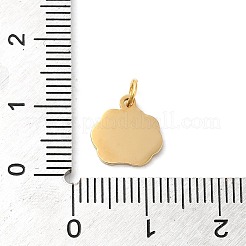 304ステンレススチールチャーム  エナメルと丸カン付き  14KGP本金メッキ  クラウドチャーム  ダークターコイズ  10x10x0.9mm  穴：2.6mm&nbsp;STAS-K263-07G