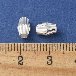 真鍮ビーズ  ニッケルフリー  双円錐形  銀  7x4.8mm  穴：2mm&nbsp;KK-A236-10S