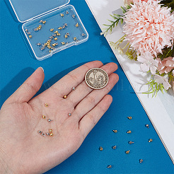 60Pcs 2 Colors Brass Crimp Beads&nbsp;KK-PH0015-15