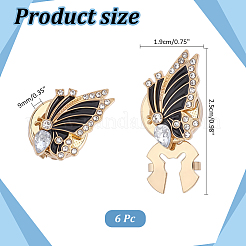 Alloy Rhinestone Cufflinks&nbsp;FIND-WH0111-882A