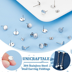 304 Stainless Steel Stud Earring Findings&nbsp;STAS-UN0016-07P