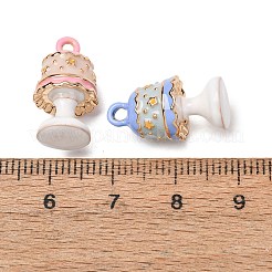 合金エナメルチャーム  テーブルランプチャーム  ミックスカラー  19x10~10.5mm  穴：1.7mm&nbsp;AL-CBA90C6-04