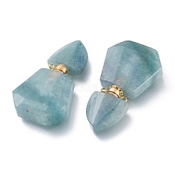 Faceted Natural Green Quartz Openable Perfume Bottle Pendants&nbsp;G-M357-01B-G-01