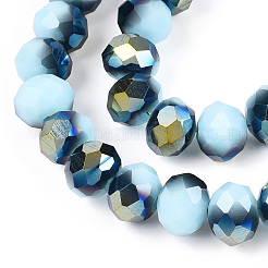 Electroplate Opaque Glass Beads Strands&nbsp;EGLA-A034-P8mm-S16
