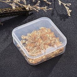 マルチペタル鉄ビーズキャップ  花  ゴールドカラー  6x1mm  穴：1mm  500個/箱&nbsp;IFIN-YW0001-12G