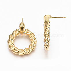 Brass Dangle Stud Earring&nbsp;KK-R117-030-NF