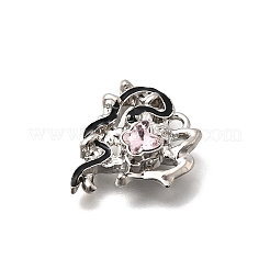 合金エナメルチャーム  蝶  ガラスと  プラチナ  24x21x7mm  穴：2.1mm&nbsp;FIND-D305-09P