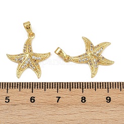 Brass Micro Pave Cubic Zirconia Pendants&nbsp;KK-C093-17B-G