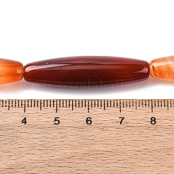 天然バンド /縞aビーズ連売り  ライス  チョコレート色  40~40.5x10~10.5mm  穴：1.6mm  約10個/連  15.75''（40センチメートル）&nbsp;G-Z113-A06