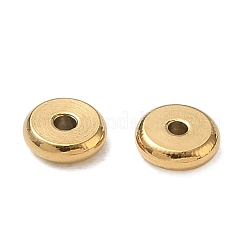 304ステンレススチールビーズ  フラットラウンド  艶出し  イオンプレーティング（ip）  18KGP本金メッキ  5x1.5mm  穴：1mm  約50個/袋&nbsp;SA-CBAF3CF-01C-G