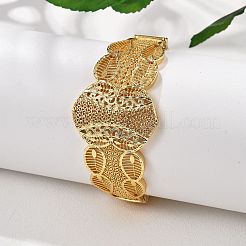 女性用真鍮バングル  ラックめっき  ゴールドカラー  1-3/8インチ（3.5cm）  内径：2-3/8インチ（6cm）x2-1/2インチ（6.2cm）&nbsp;BJEW-D313-05G