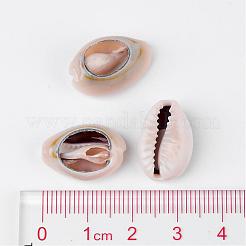 天然カウリーシェルビーズ  穴なし/ドリルなし  貝殻色  18~22.5x13~17x6~8mm&nbsp;X-BSHE-S053