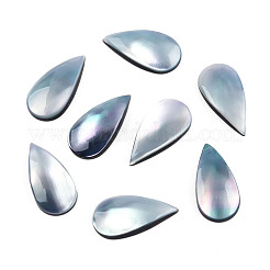 ナチュラル ターボ コーニュラス/トップ シェル カボション  アクリルとシェルとの  染め  ティアドロップ  空色  21x10.5x4~4.5mm&nbsp;SSHEL-N003-156A