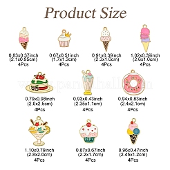 40Pcs 10 Styles Alloy Enamel Pendants&nbsp;ENAM-YW0004-16